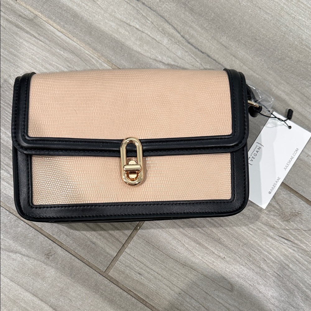 Jules Kae Elegant Black and Tan Women's Bag - NWT